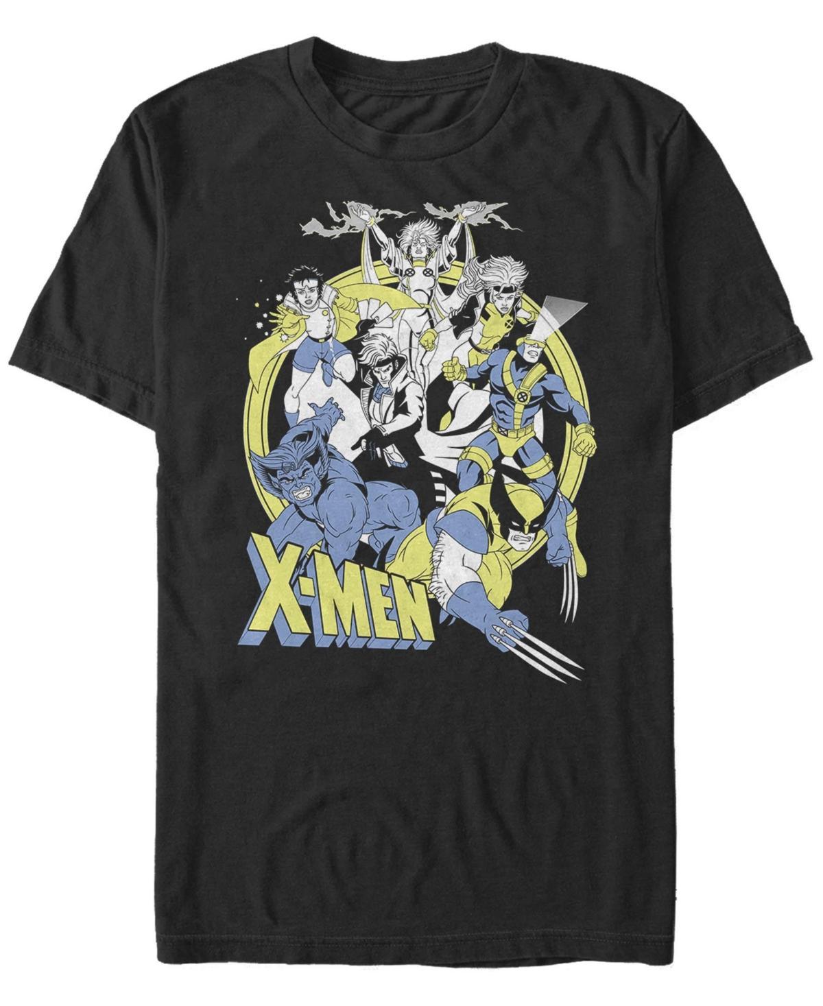 Mens Marvel X-Men Retro Action Group Shot Logo Tee Product Image