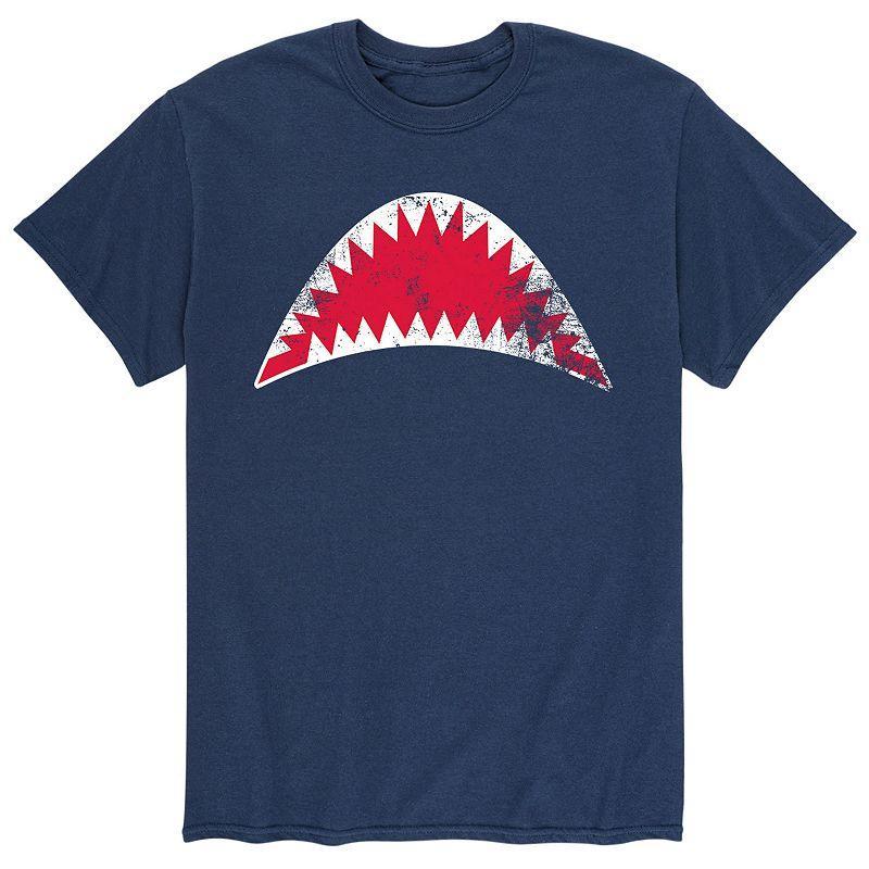 Mens Shark Mouth Open Tee Blue Product Image