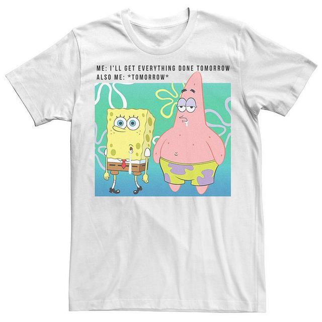 Mens SpongeBob SquarePants Ill Get Everything Done Tomorrow Tee Product Image