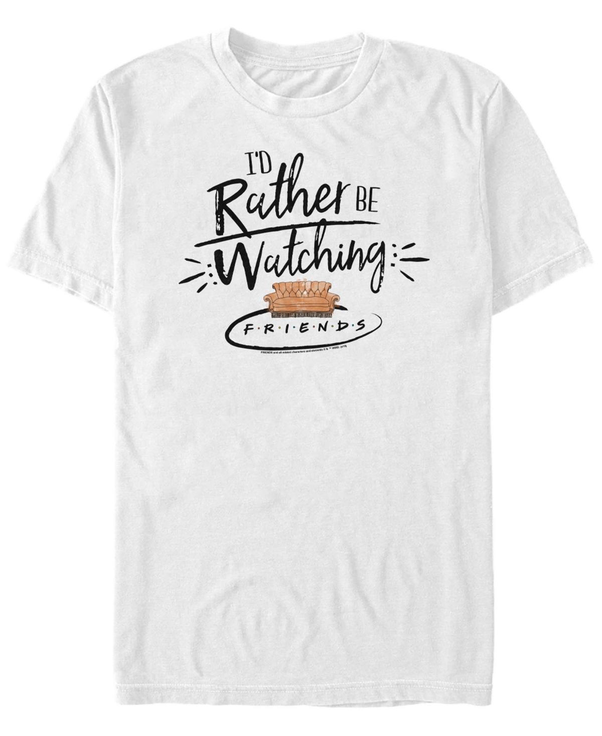 Fifth Sun Friends Mens ID Rather Be Watching Friends Text Short Sleeve T-Shirt Product Image