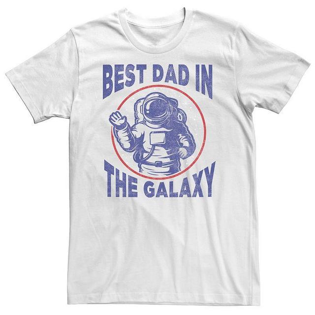 Big & Tall Fathers Day Best Dad In The Galaxy Astronaut Tee, Mens Product Image