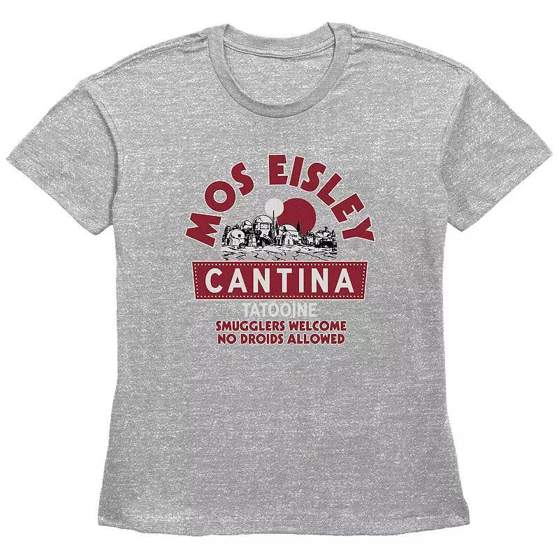 Womens Star Wars Mos Eisley Cantina Tatooine Basic Fit Graphic Tee, Girls Grey Gray Product Image