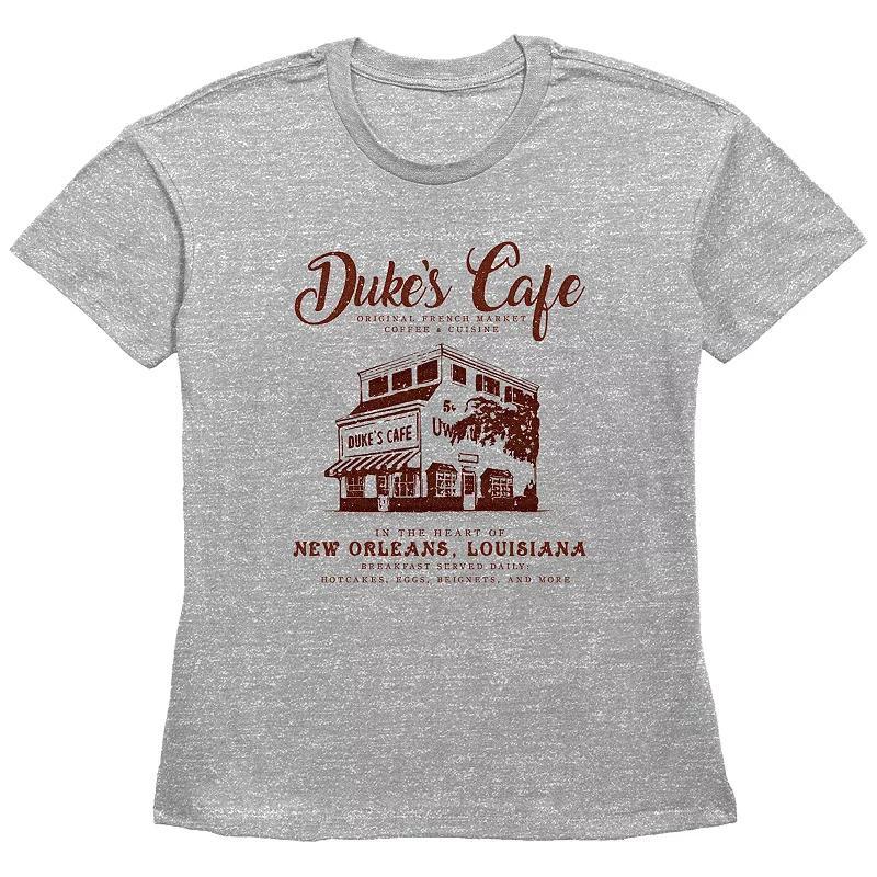 Womens The Princess And The Frog Dukes Caf Basic Fit Graphic Tee, Girls Product Image