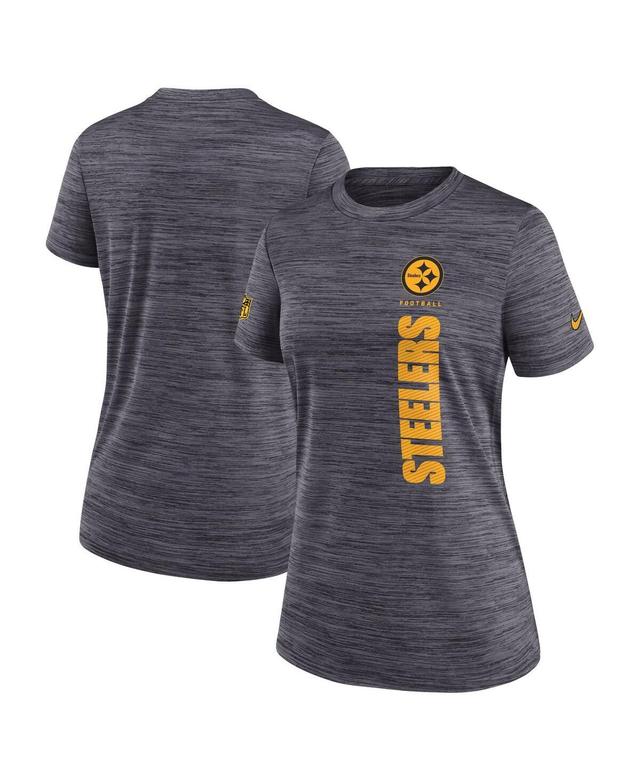 Nike Womens Charcoal Pittsburgh Steelers Velocity Performance T-Shirt Product Image