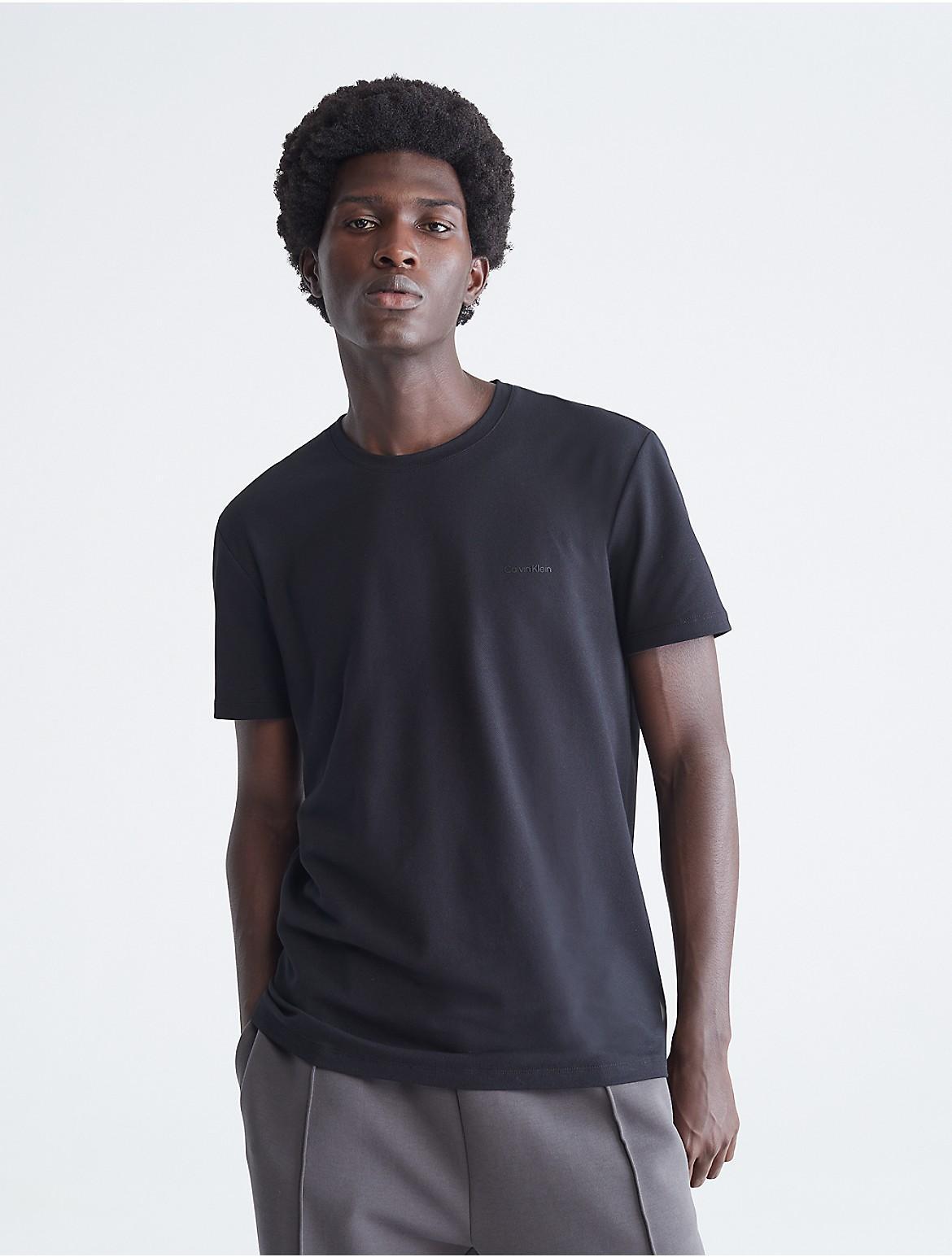 Calvin Klein Mens Tech Pique T-Shirt - Black - XL Product Image