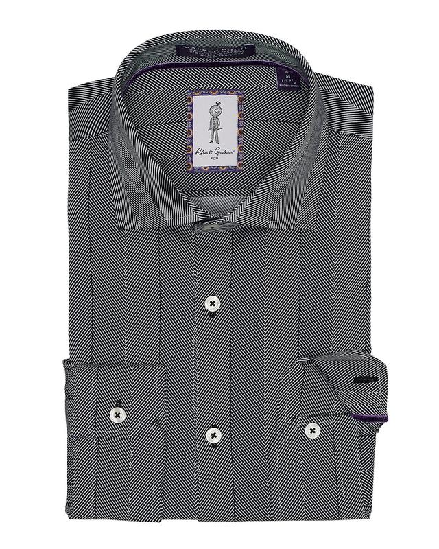 Mens Yardley Herringbone Dress Shirt Product Image