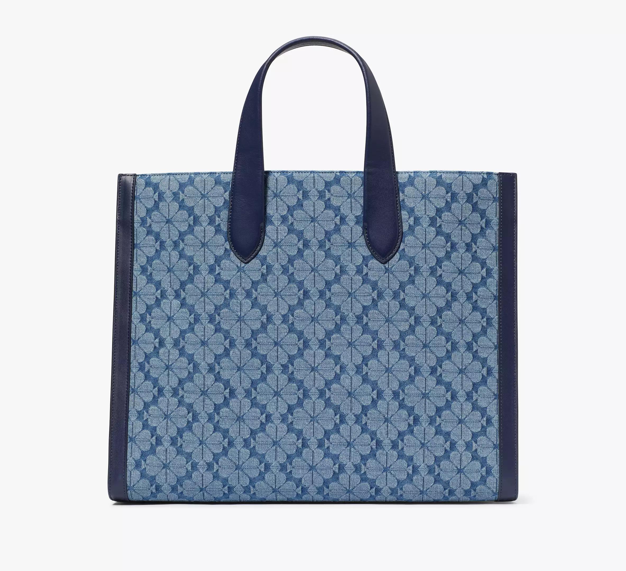 Spade Flower Jacquard Denim Manhattan Large Tote Product Image