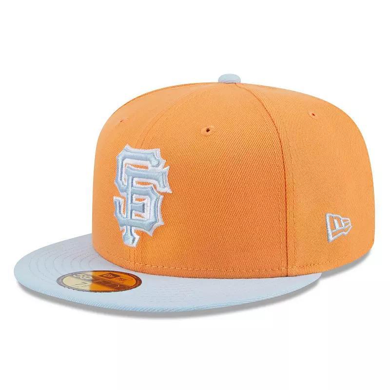 Mens New Era Orange/Light Blue San Francisco Giants Spring Color Basic Two-Tone 59FIFTY Fitted Hat Product Image