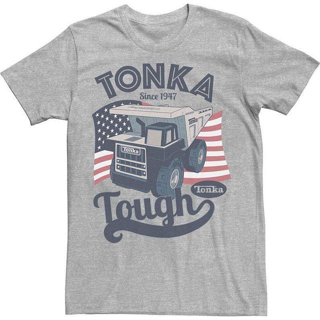 Mens Tonka Tough American Flag Logo Tee Athletic Grey Product Image