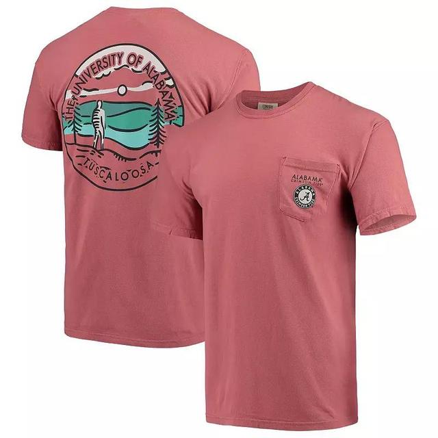 Mens Crimson Alabama Crimson Tide Circle Scene Comfort Colors Pocket T-Shirt Product Image