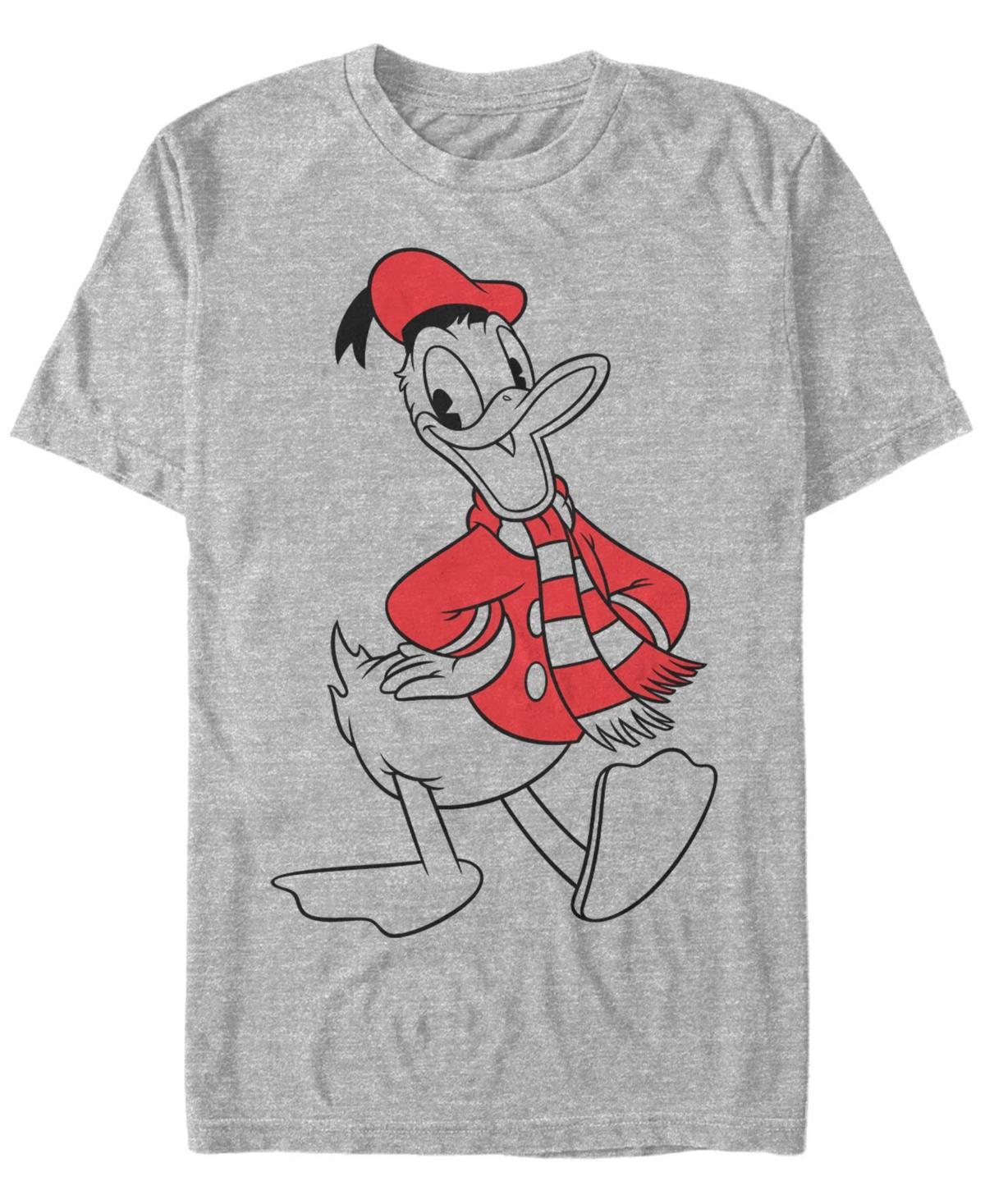 Disneys Donald Duck Christmas Outline Mens Tee Athletic Grey Product Image