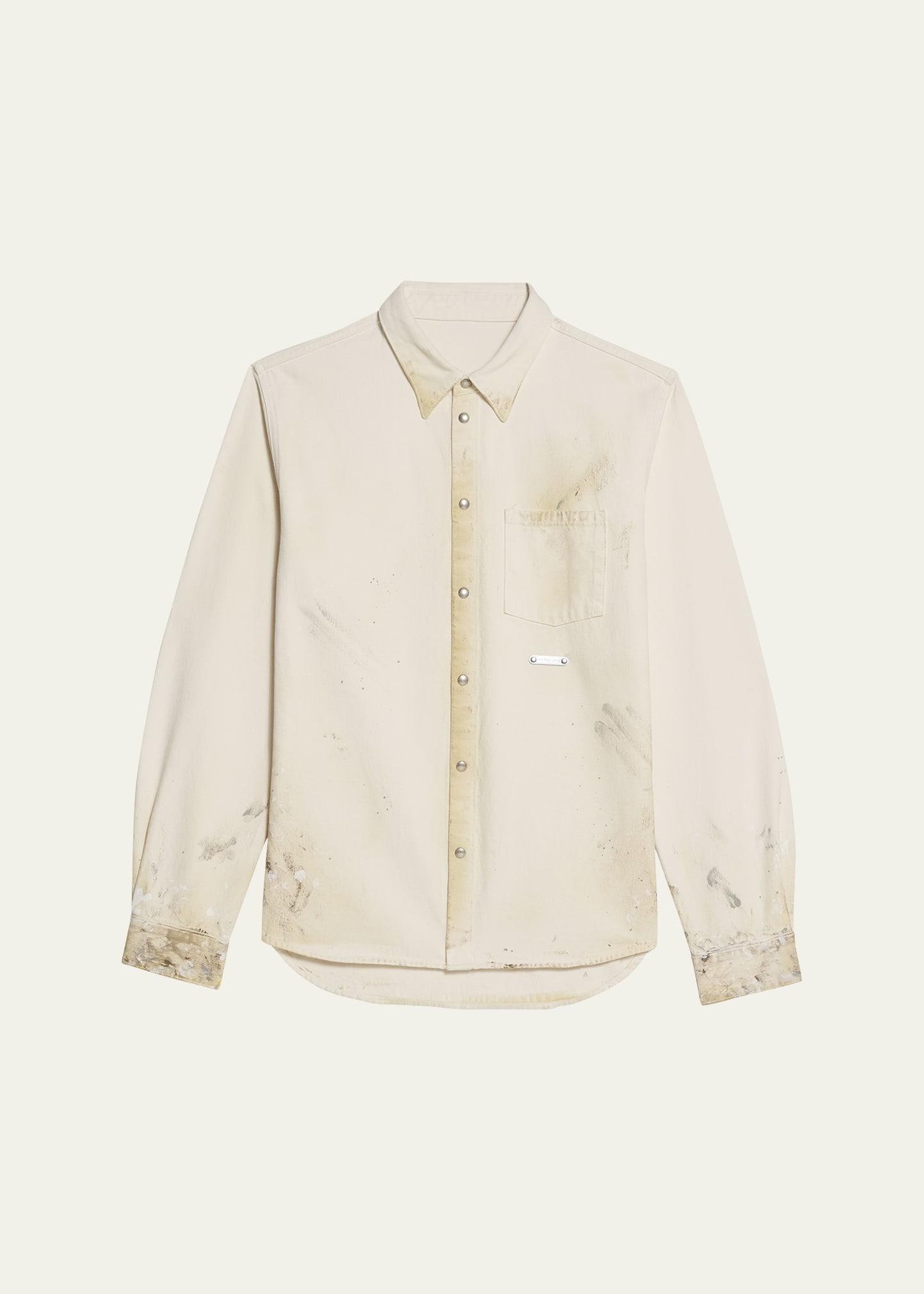 Men's Dirty-Effect Overshirt Product Image