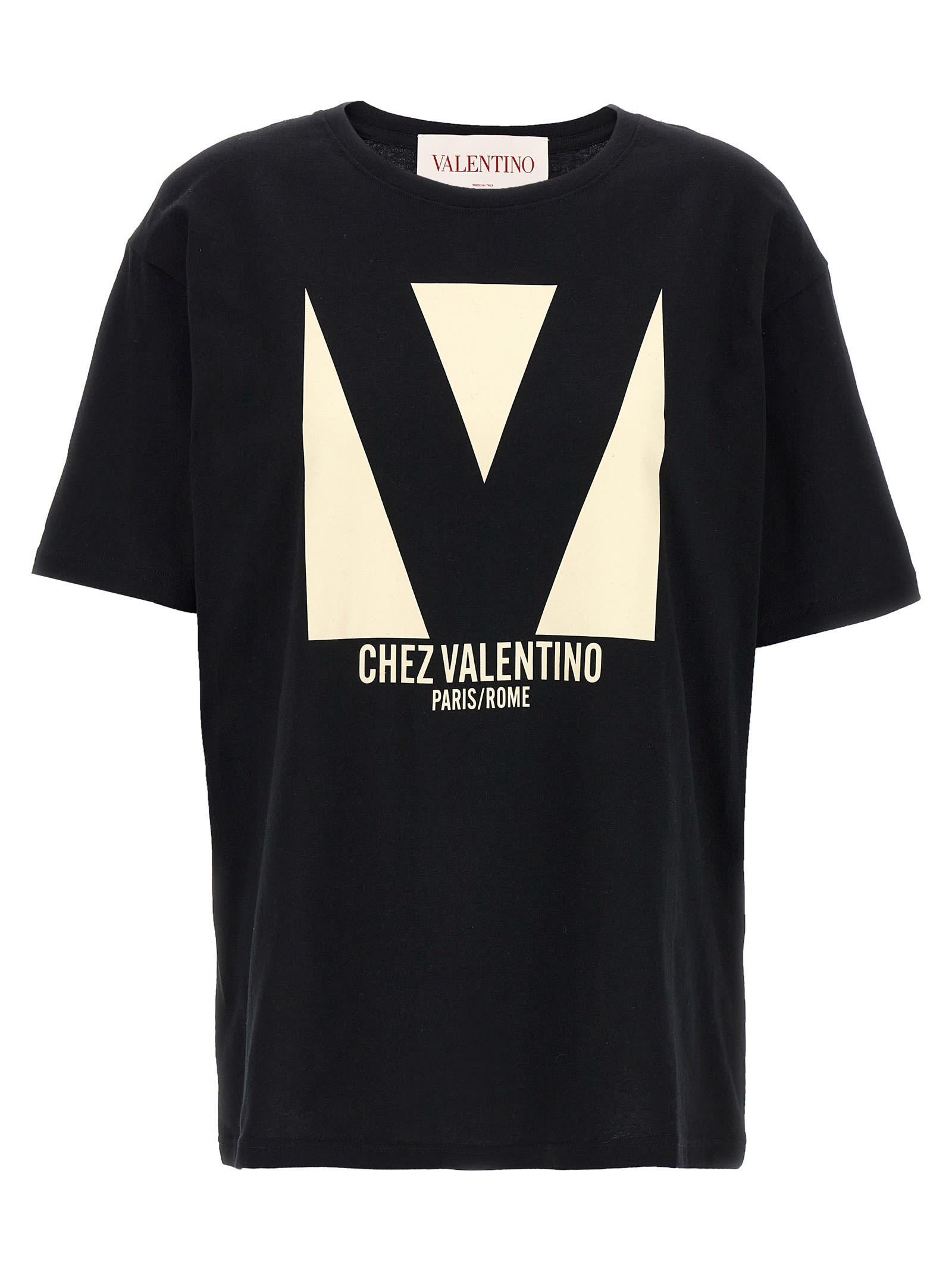 VALENTINO Logo-print T-shirt In Black Product Image