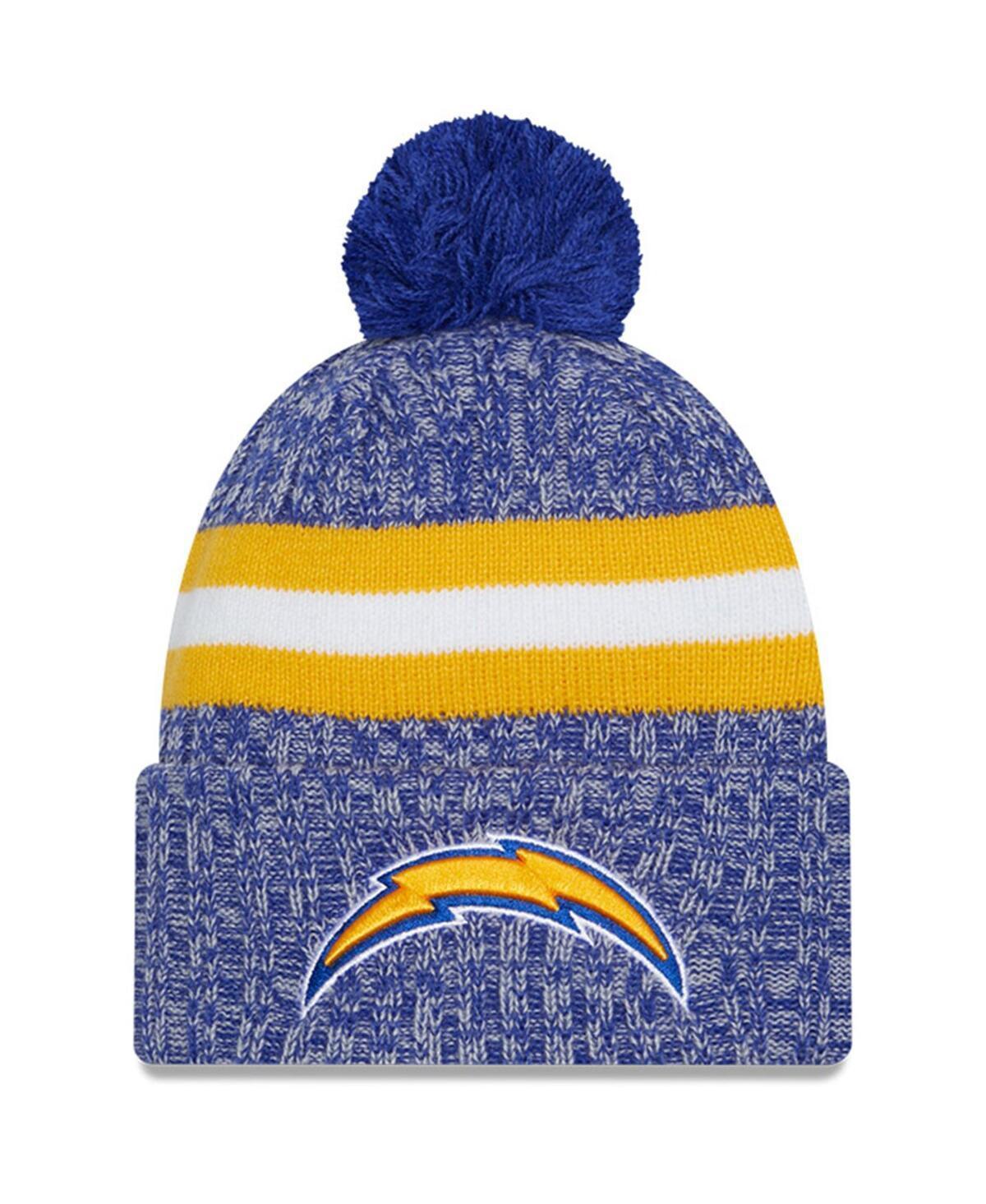 Mens New Era Los Angeles Chargers 2023 Sideline Cuffed Knit Hat With Pom Product Image