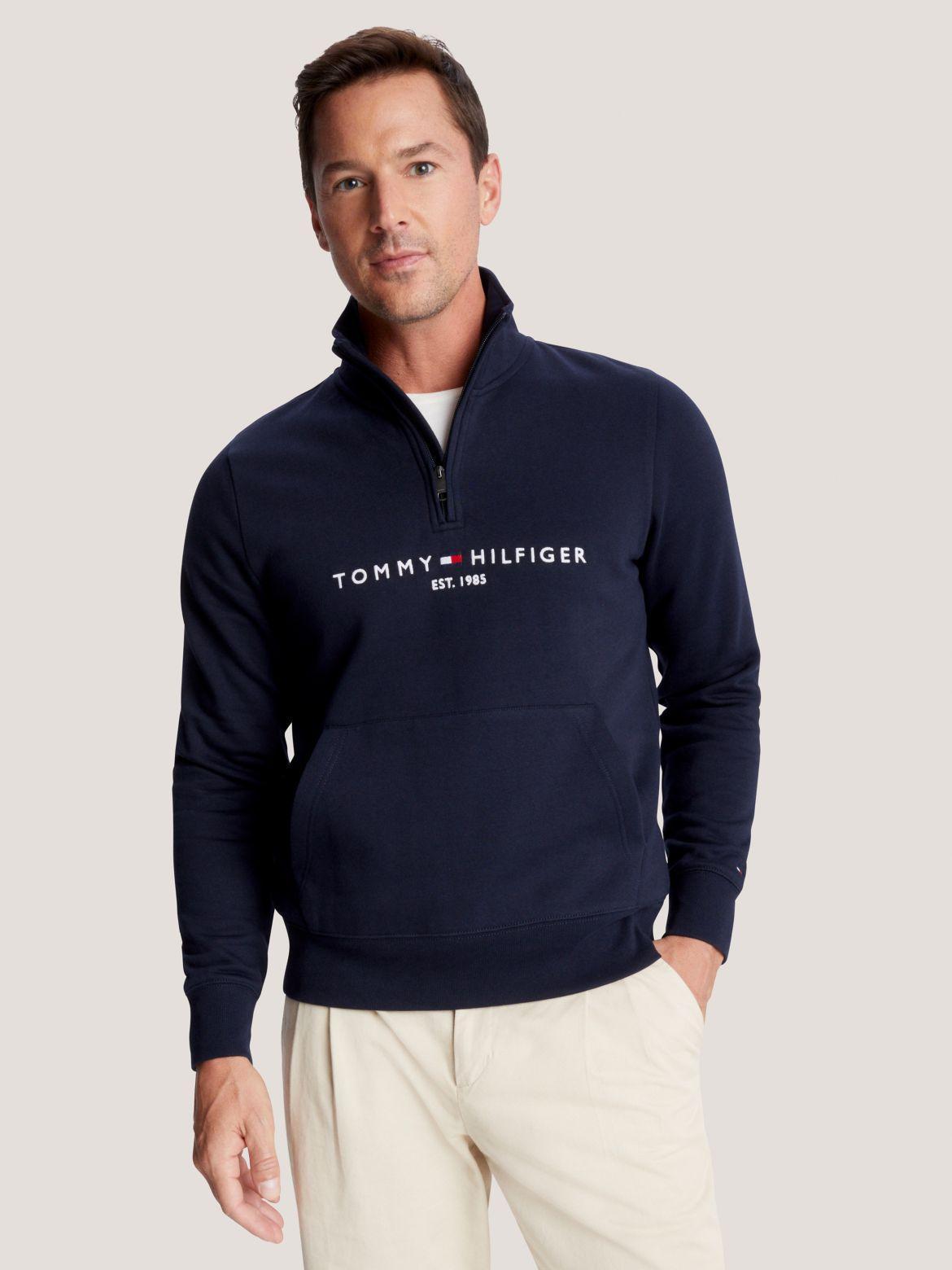 Tommy Hilfiger Men's Tommy Logo Quarter-Zip Sweatshirt Product Image