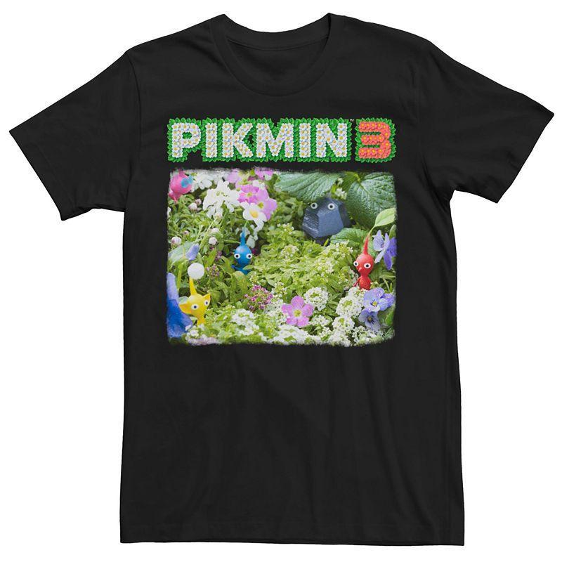 Mens Nintendo Pikmin 3 Floral Poster Tee Black Product Image