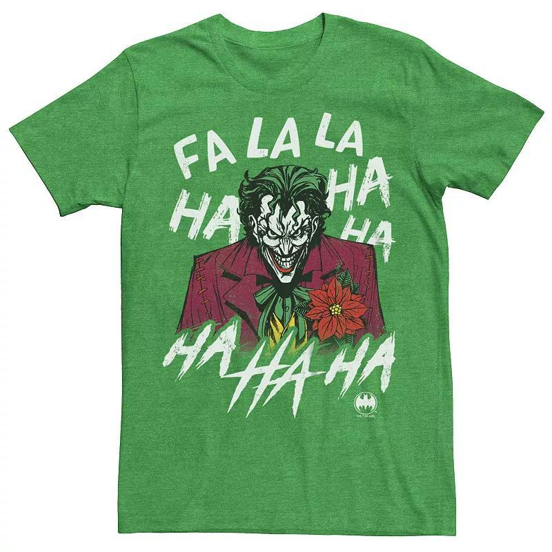 Mens Batman The Joker Fa La La Ha Ha Ha Graphic Tee Kelly Grey Product Image