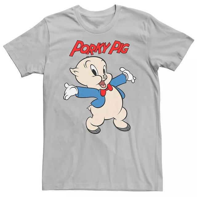 Mens Looney Tunes Porky The Pig Portrait Logo Graphic Tee Product Image