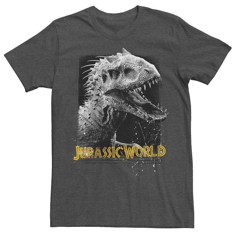 Mens Jurassic World Indominus Rex Profile View Tee Grey Heather Product Image