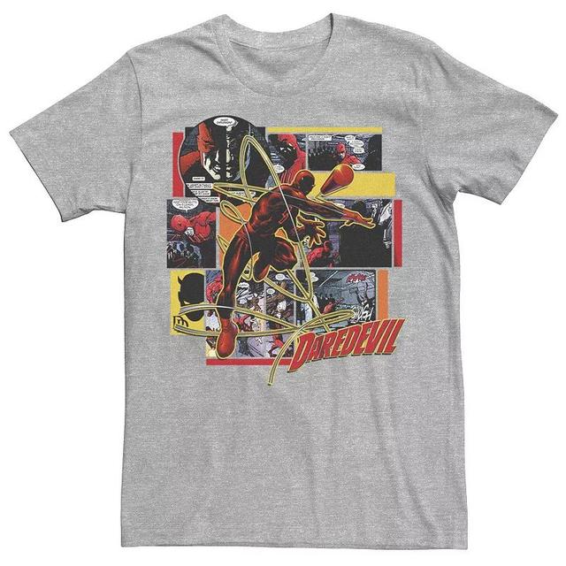 Mens Daredevil Comic Scenes Graphic Tee Athletic Grey Product Image