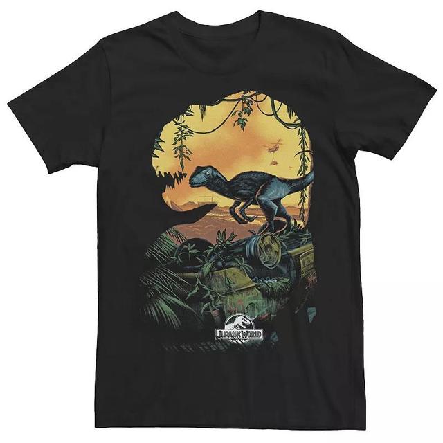 Mens Jurassic World Raptor T-Rex Silhouette Tee Product Image