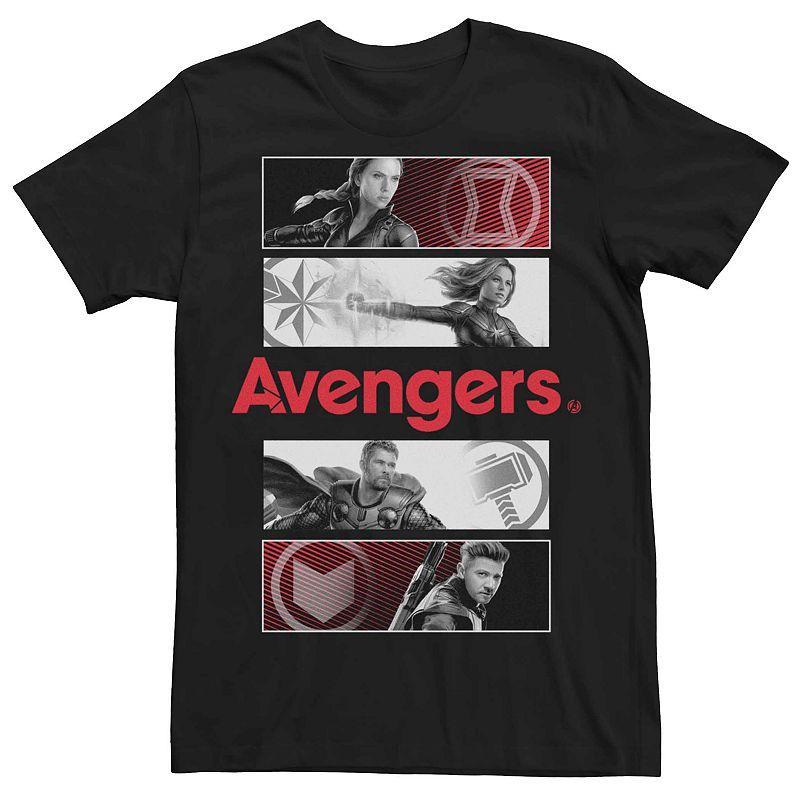 Marvel Mens Avengers Endgame Portrait Panels, Short Sleeve T-shirt Product Image