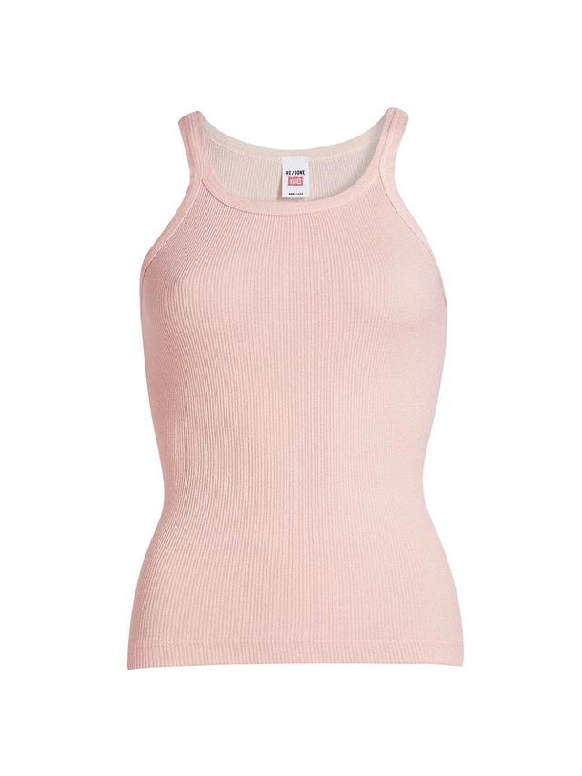 Re/Done Ribbed Cotton Tank Top Product Image