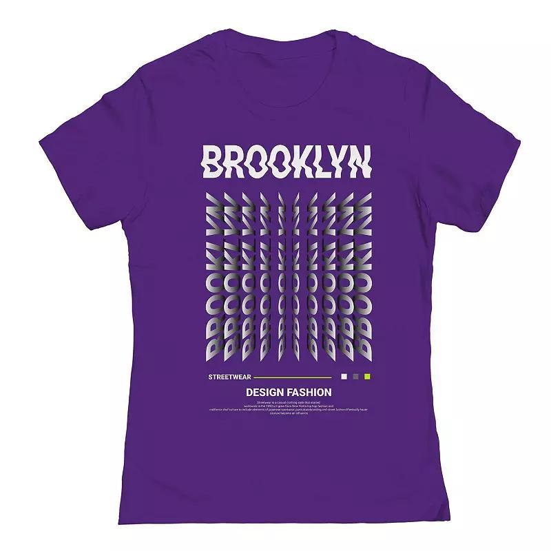 Juniors Brooklyn Design Fashion Graphic Tee, Womens Product Image