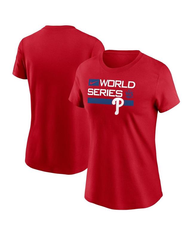 Womens Nike Red Philadelphia Phillies 2022 World Series Authentic Collection Dugout T-shirt Product Image