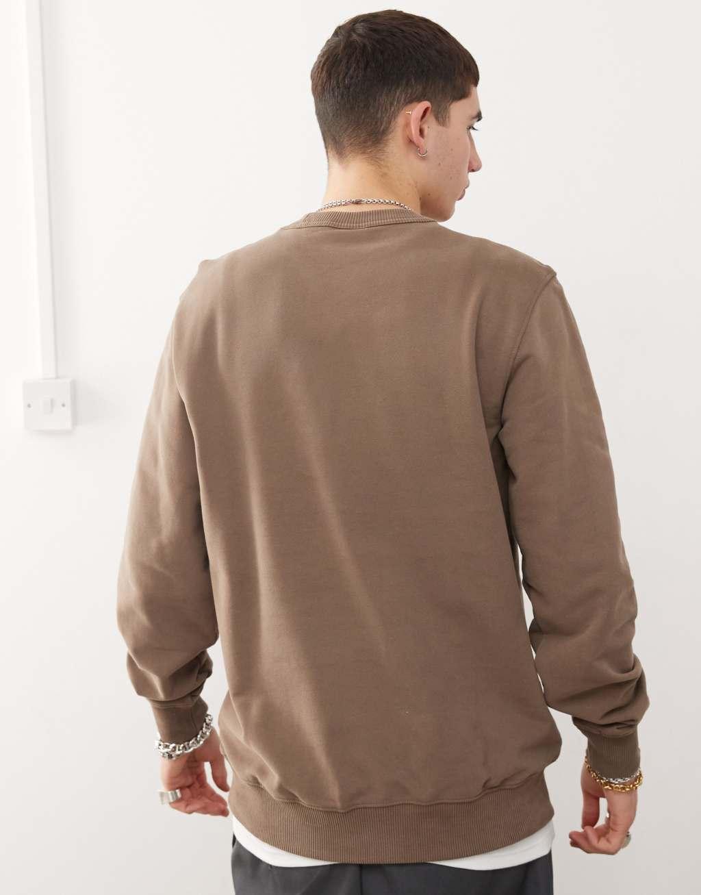 Dickies Aitkin varsity sweatshirt in brown Product Image