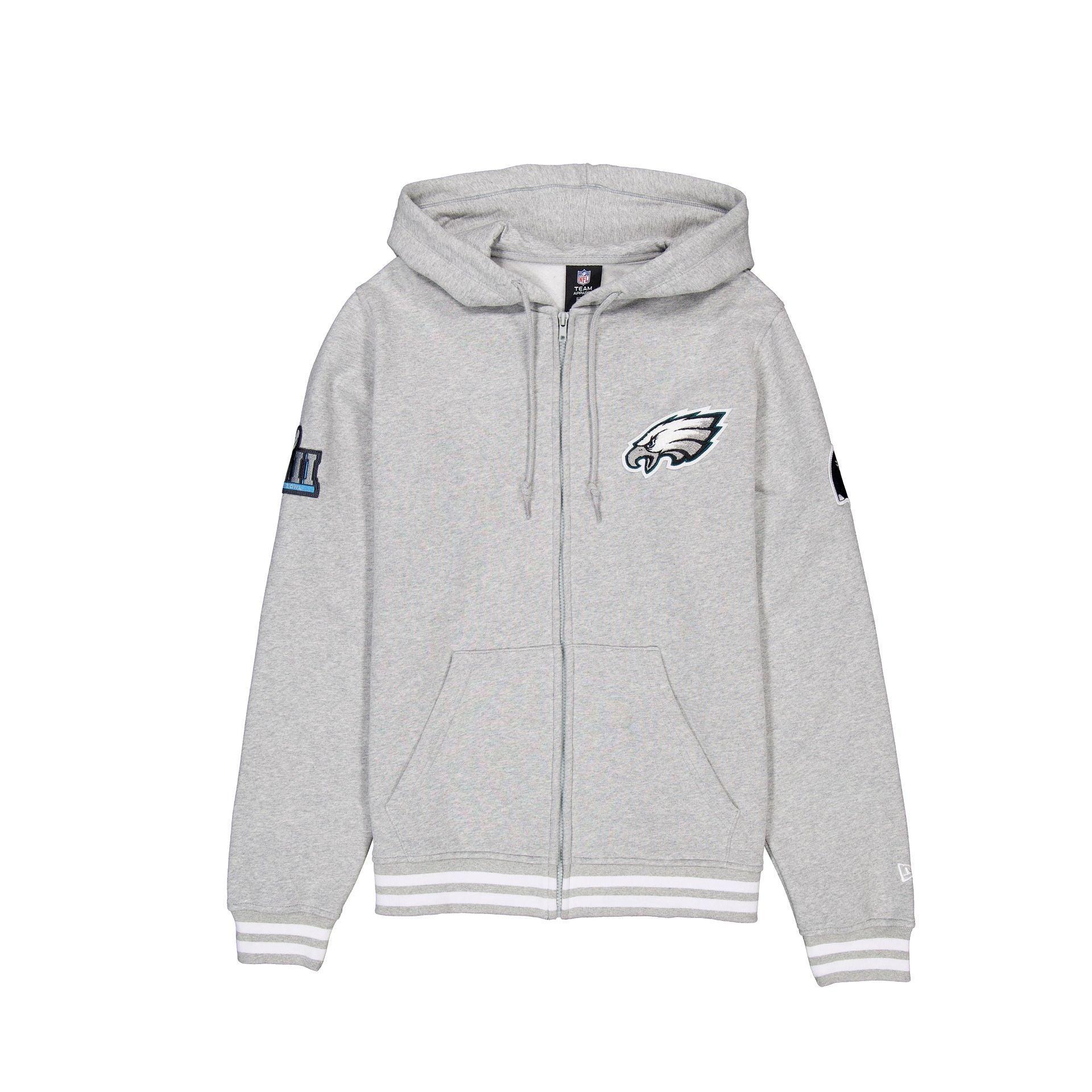 Philadelphia Eagles Gray Logo Select Full-Zip Hoodie Male Product Image