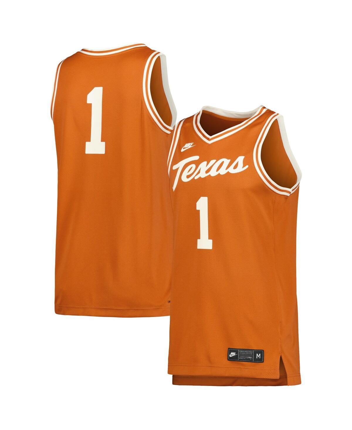 Mens Nike #1 Cream Texas Longhorns Retro Replica Basketball Jersey Product Image