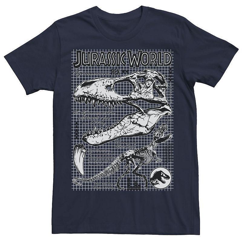 Mens Jurassic World Two T-Rex Bones Schematic Graphic Tee Product Image