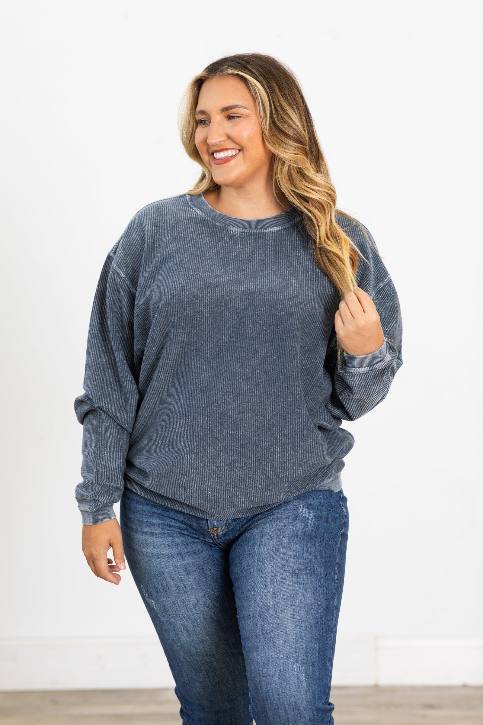 The Casual Comfort Corded Sweatshirt Product Image