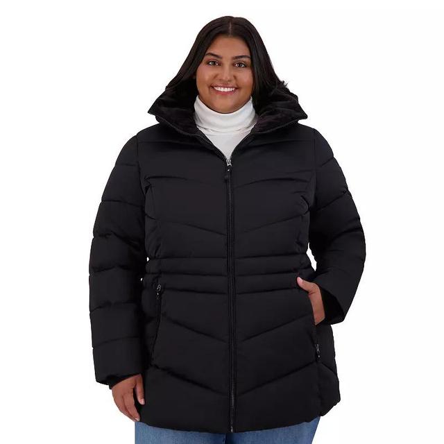 Plus Size ZeroXposur Taylor Stretch Puffer Jacket, Womens Product Image