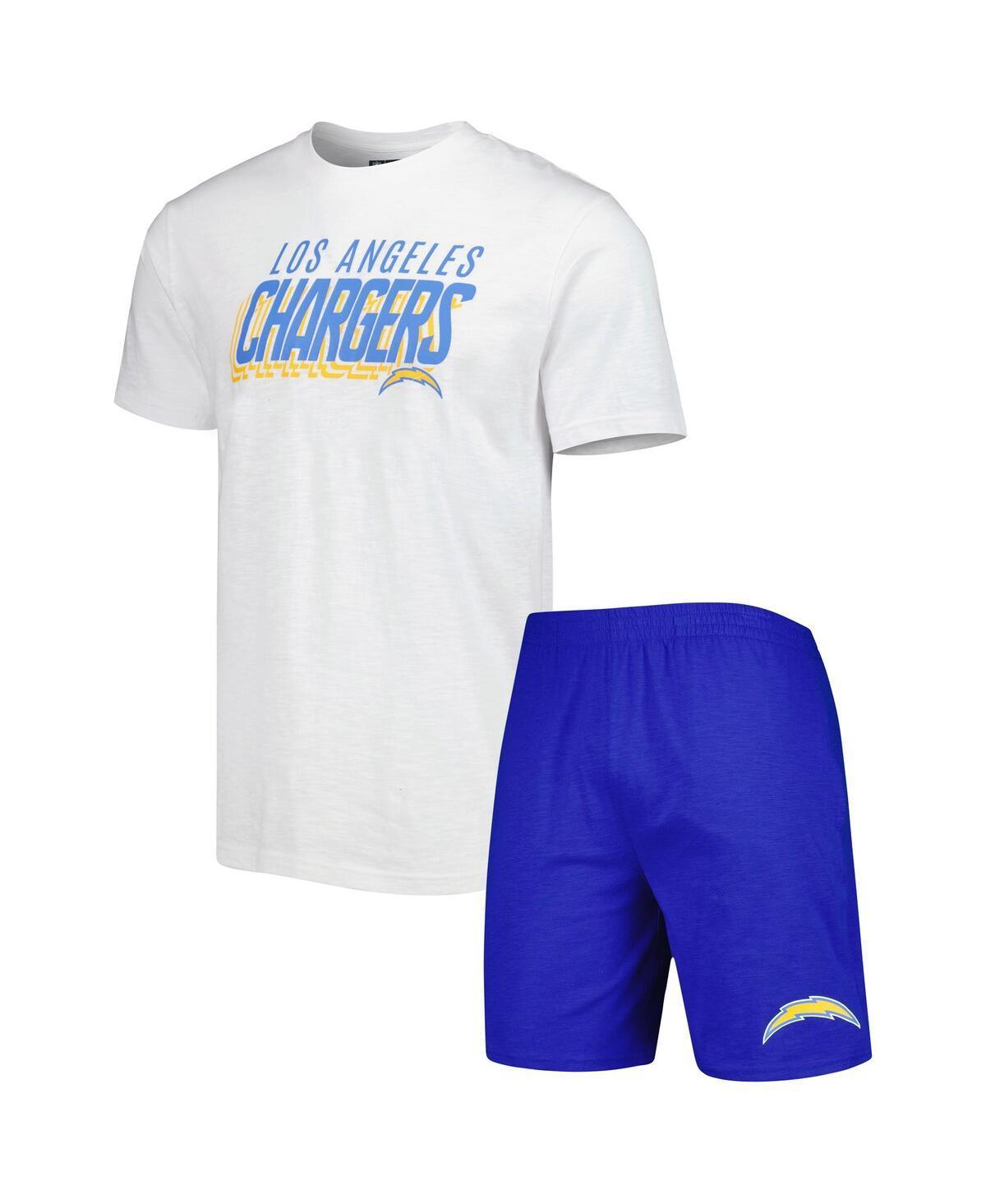 Mens Concepts Sport Royal, White Los Angeles Chargers Downfield T-shirt and Shorts Sleep Set Product Image