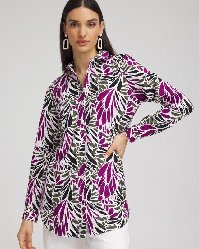 Women's No Iron Stretch Floral Tunic Top Product Image