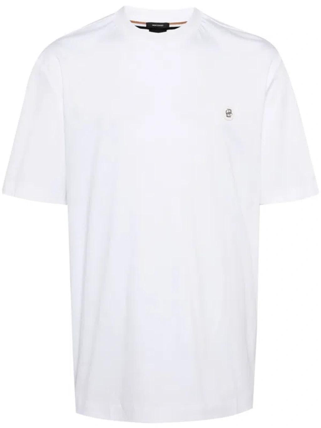 Logo-plaque Cotton T-shirt In White Product Image