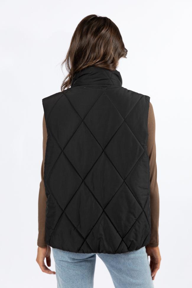 Mountainside Moment Black Quilted Puffer Vest Product Image