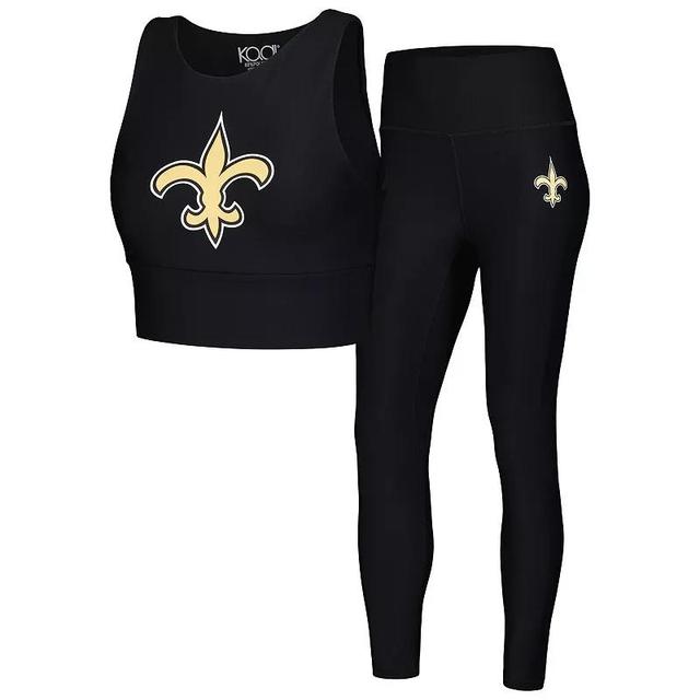 Womens New Orleans Saints Leggings & Midi Bra Set Product Image