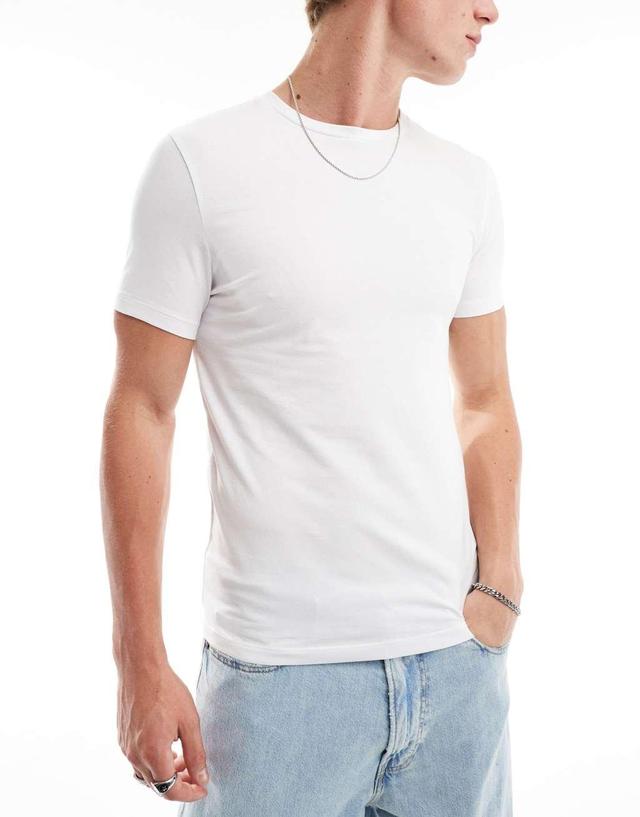 ASOS DESIGN 5 pack muscle fit t-shirts in multiple colors Product Image