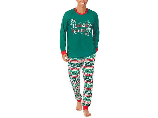 Pajamarama Merrily Coupled Long PJ (Holiday Spirits) Men's Pajama Sets Product Image