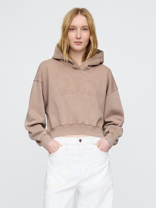 Vintage Soft Cropped Logo Hoodie Product Image