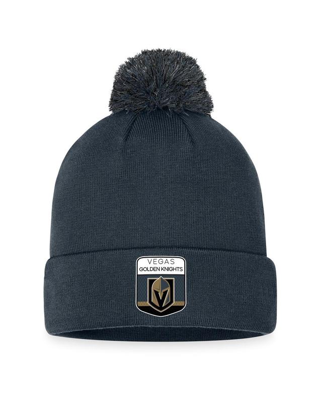 Mens Fanatics Charcoal Vegas Golden Knights 2023 Nhl Draft Cuffed Knit Hat with Pom Product Image