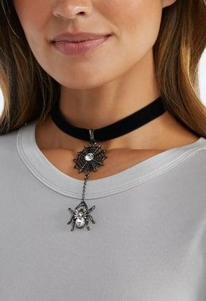 Naya Halloween Spider And Web Motif Choker Product Image