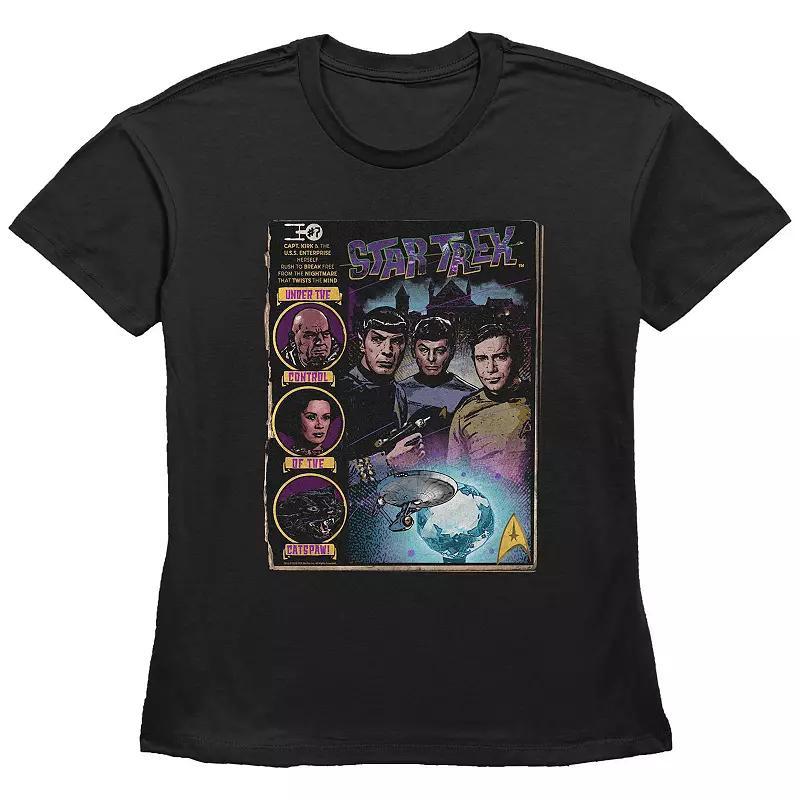 Womens Star Trek Comic Book Poster Graphic Tee Product Image