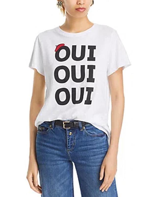 Cinq A Sept Oui Oui Oui Shrunken Tee In Multi Product Image