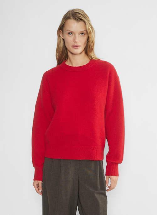 cashmere relaxed crew sweater Product Image