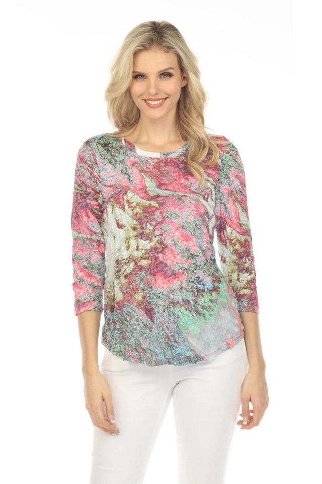 Coral Waves Crinkle Top Product Image