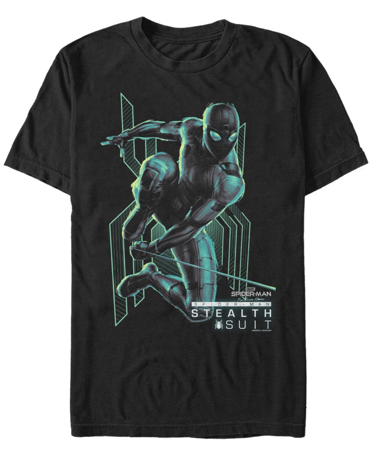 Mens Marvel Spider-Man Stealth Suit Jumping Darkness Tee Product Image